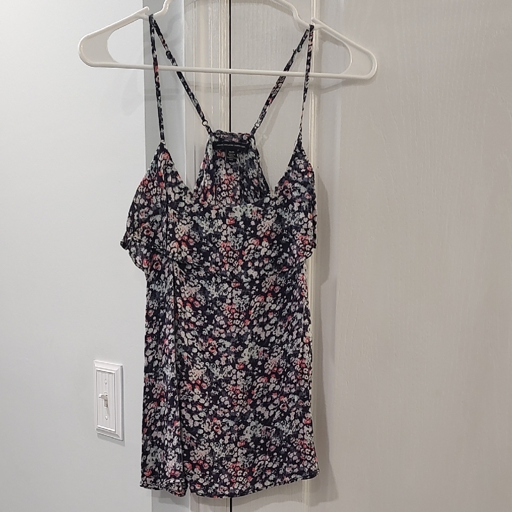 American Eagle Floral Spaghetti Strap Top